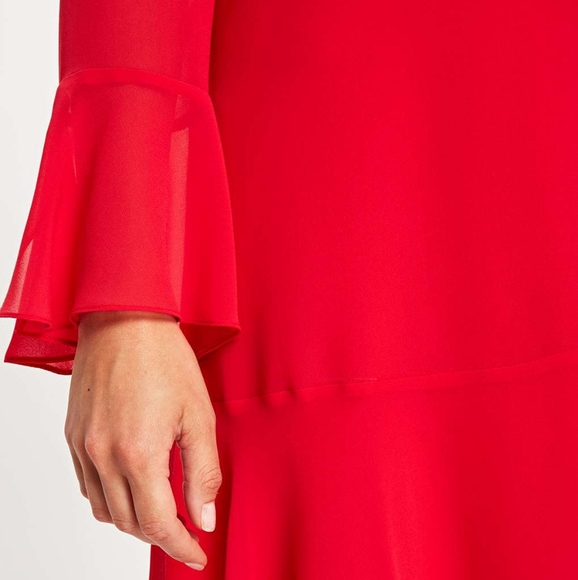 Flute Sleeve Shift Dress - Picture 5 of 9